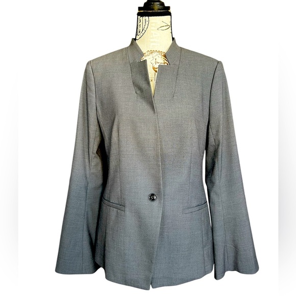 Banana Republic Long and Lean Gray Women’s Blazer Size 6 - Picture 2 of 11